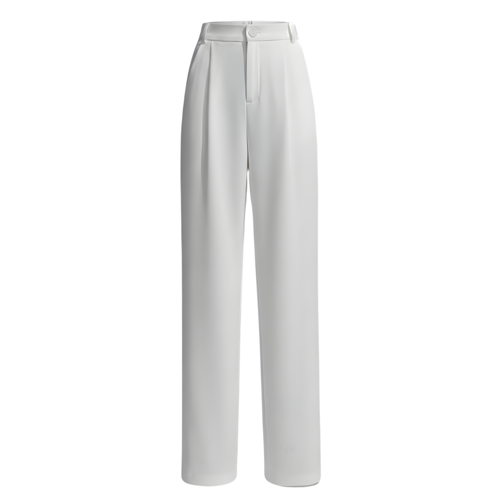 Chic Composure Wide Leg Trouser -White Regular  - Ozerty