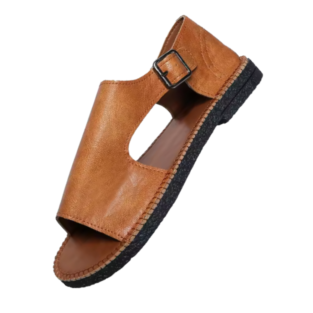 Chic Vintage Orthopedic Sandals  -Light Brown - Ozerty