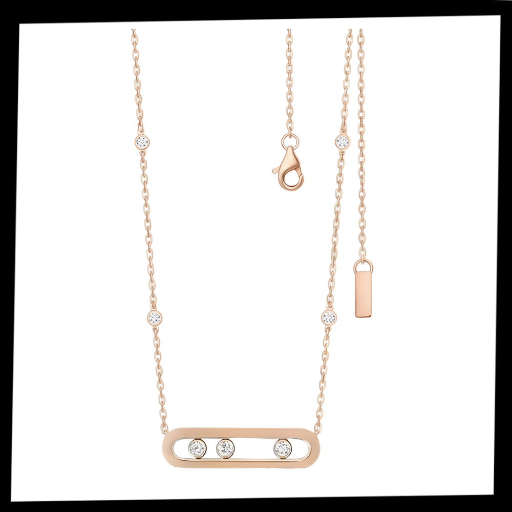 Classic Three Stone Necklace - Ozerty