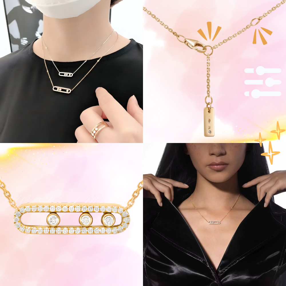 Classic Three Stone Necklace - Ozerty