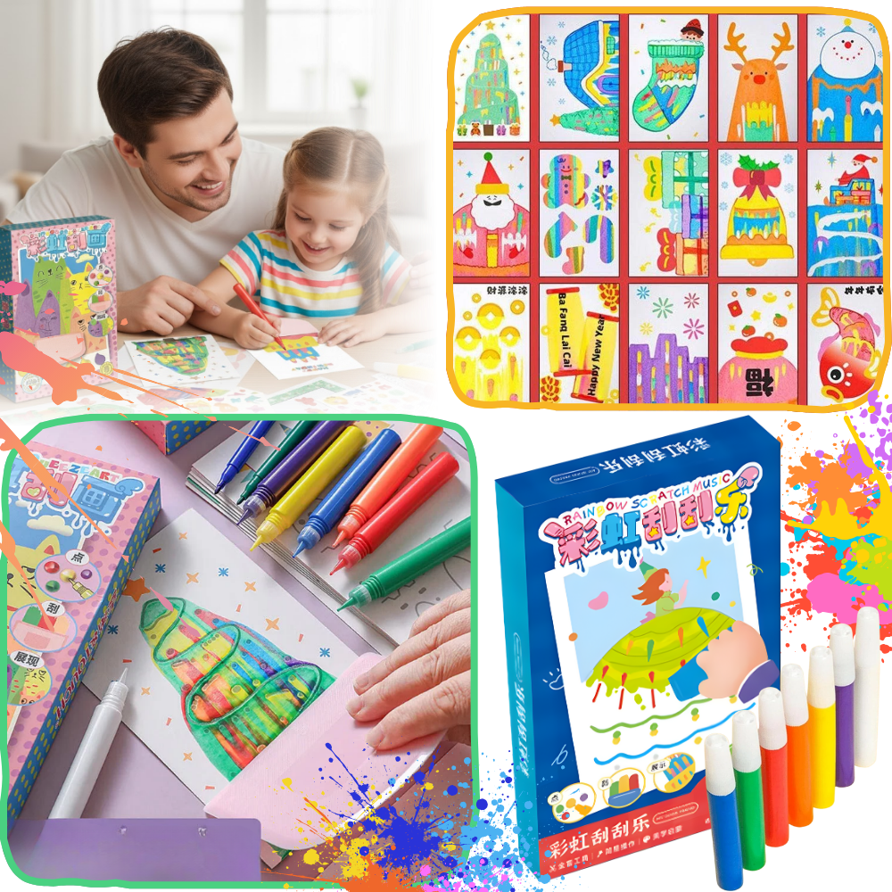 Colorful Squeegee Art Painting - Ozerty