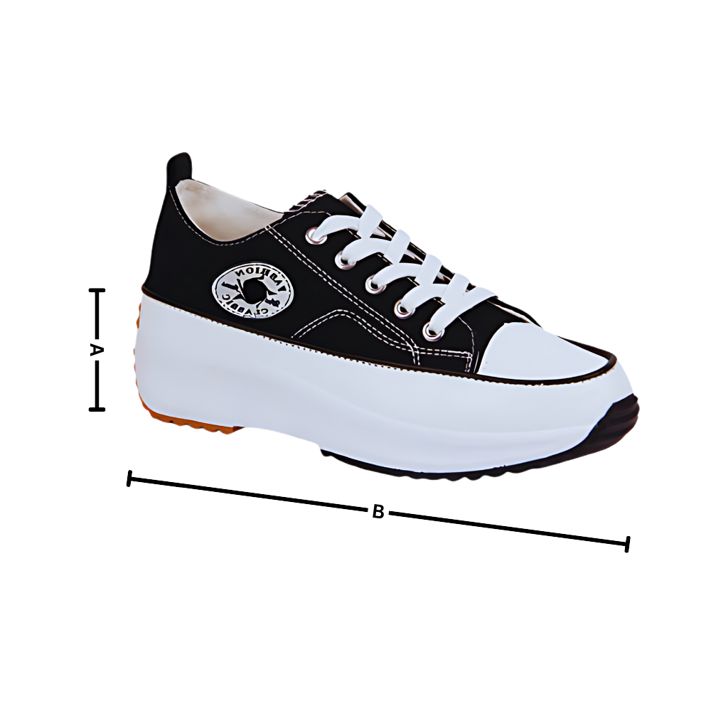 Comfortably Elevated Slip-Free Canvas Sneaker - Ozerty