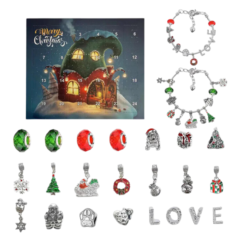 DIY Jewelry 24-day Countdown Advent Calendar -Love Smurfs House - Ozerty