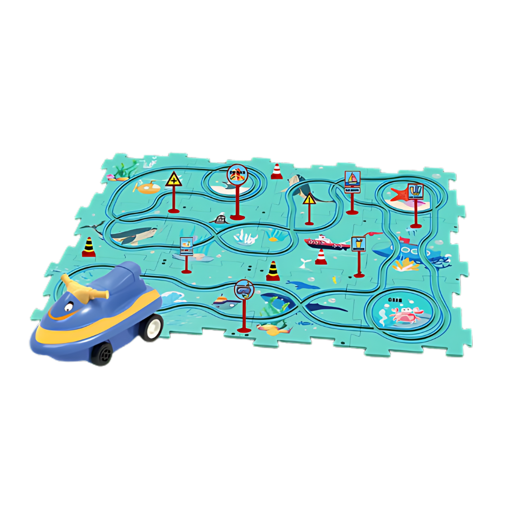 Educational Electric Car Track Set -Ocean - Ozerty