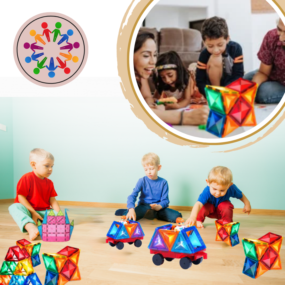 Educational Magnetic Building Blocks - Ozerty