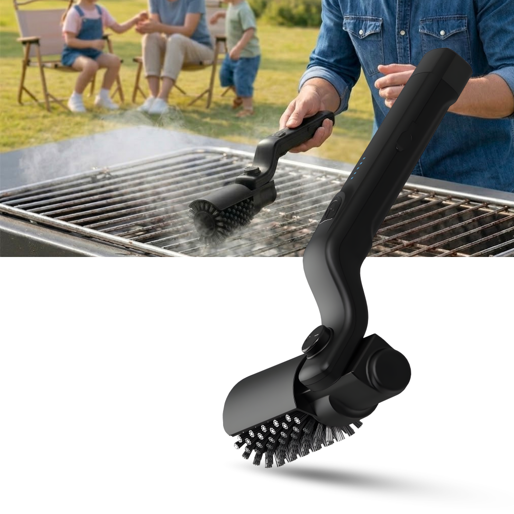 Effortlessly Convenient Cordless Grill Brush - Ozerty