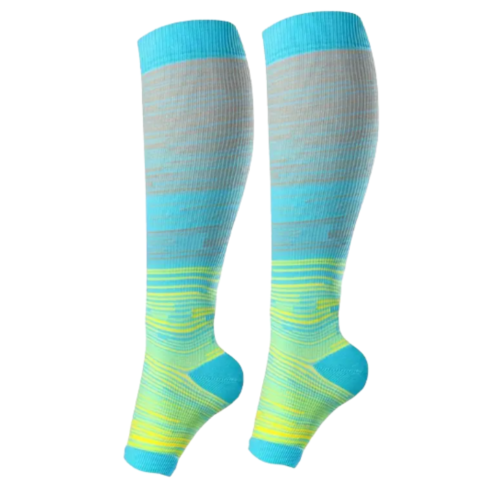 Elastic Open Toe Compression Sock -Green - Ozerty