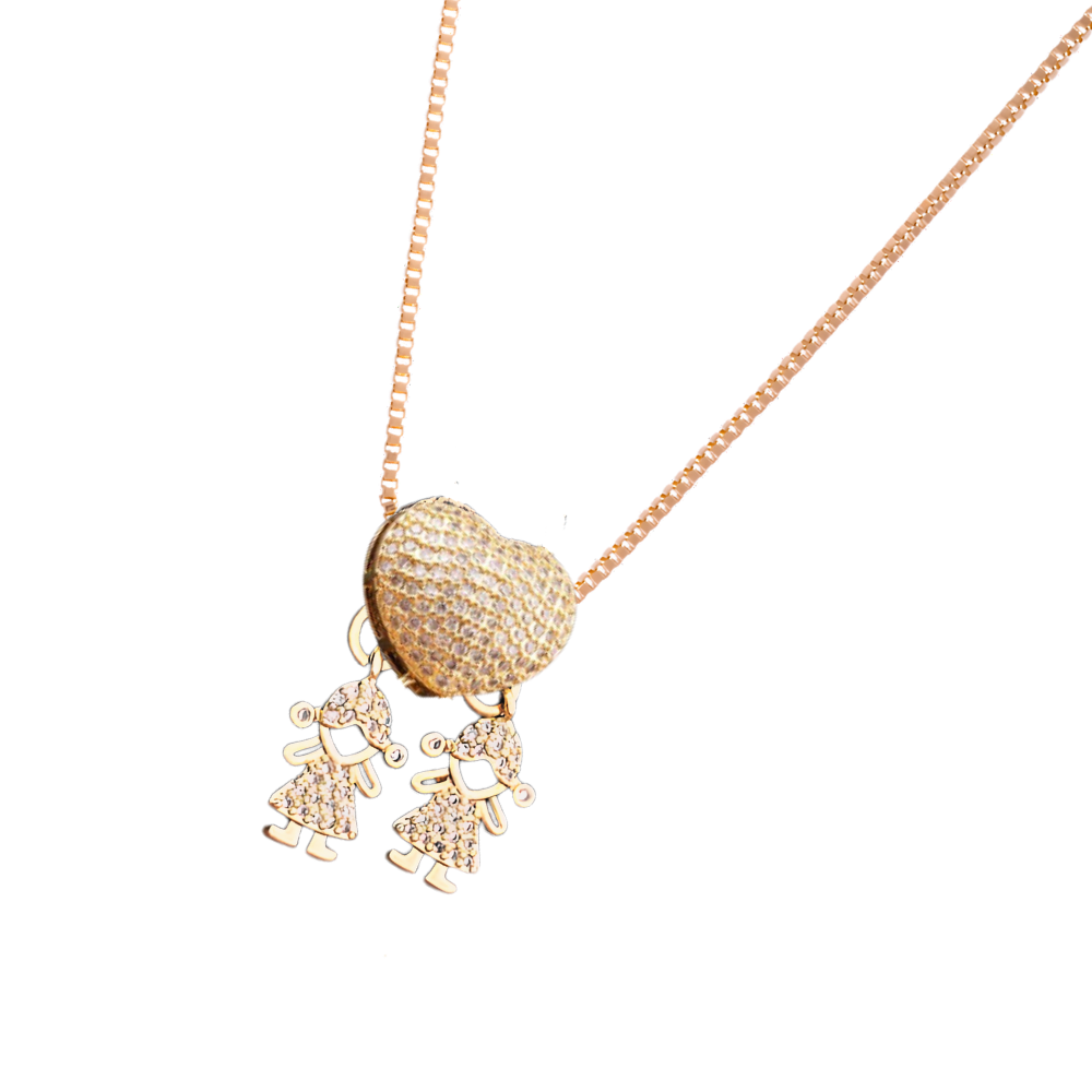 Elegant Mum Charm Necklace