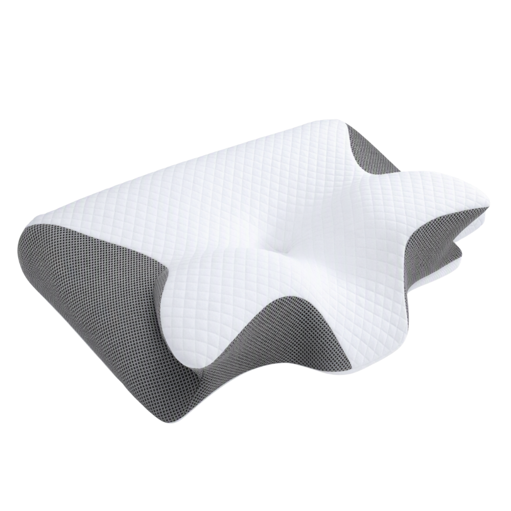 Firm Contour Cervical Memory Foam Pillow -Gray - Ozerty