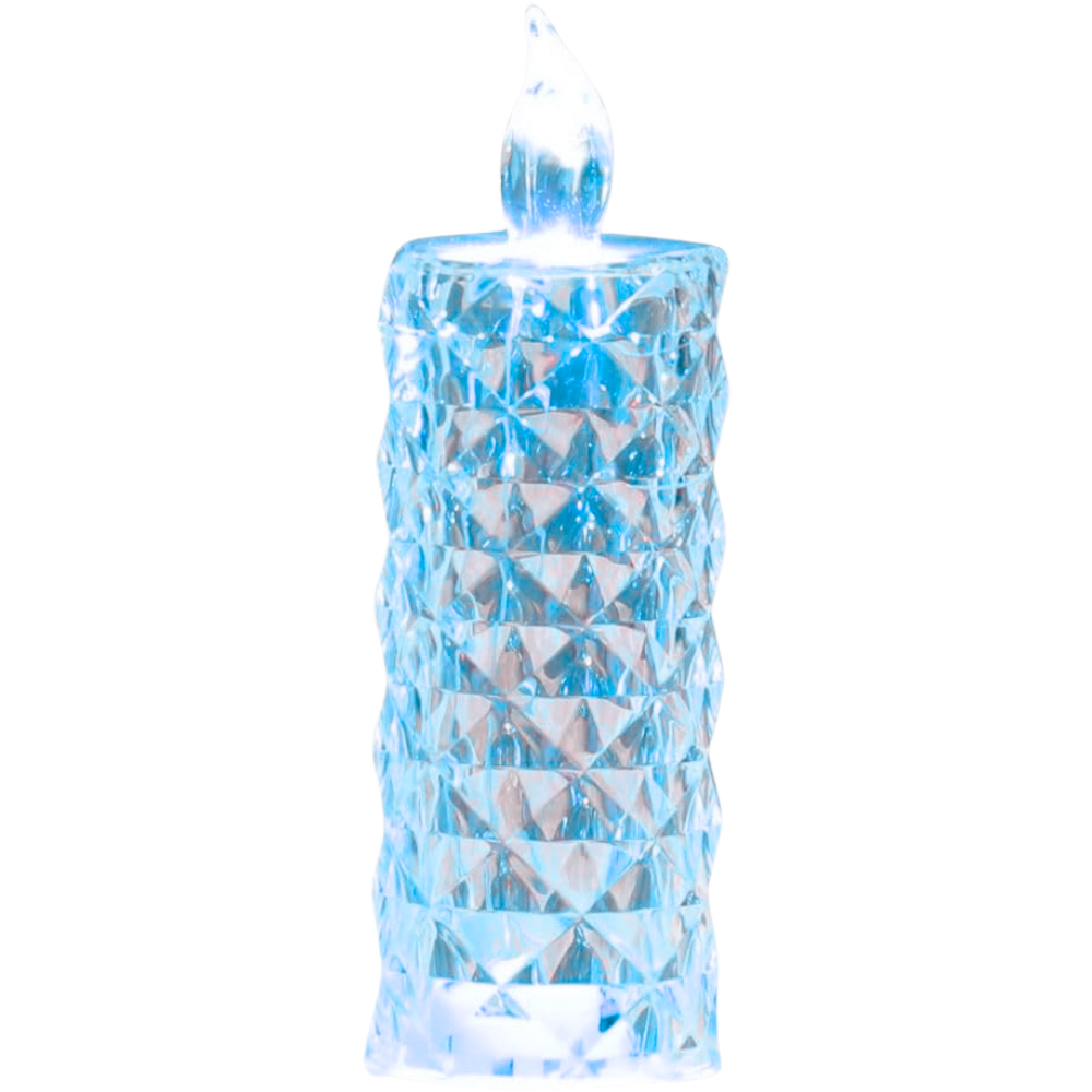 Flameless Crystal Candle Lamp -Blue - Ozerty