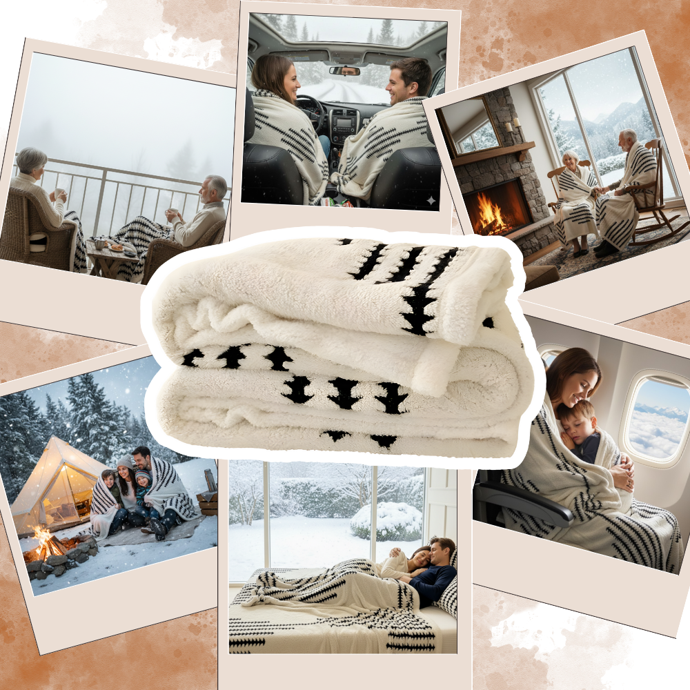 Fluffy Jacquard Winter Blanket - Ozerty