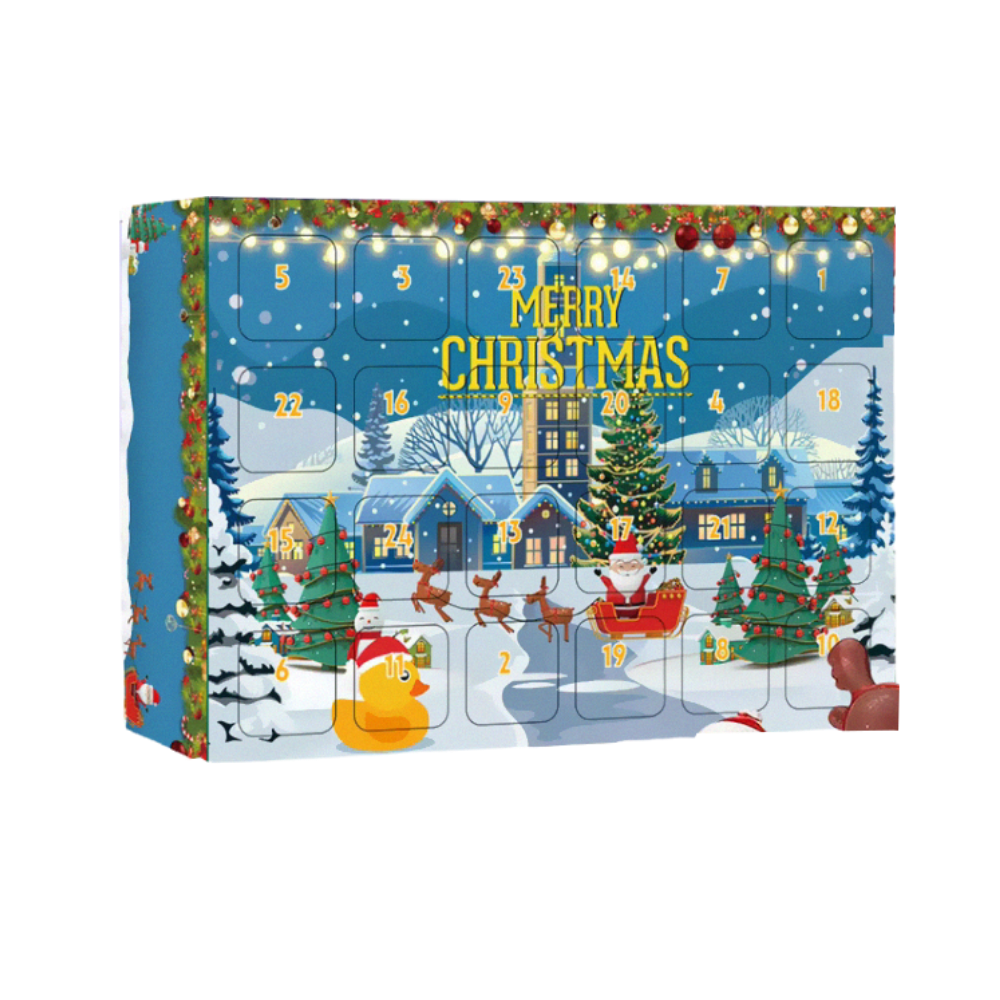 Halloween & Christmas Themed Duck Advent Calendar -Christmas Yellow Ducks - Ozerty