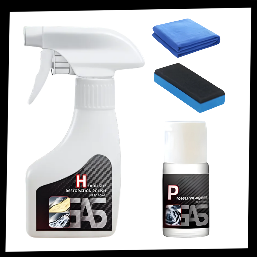 Headlight Cleaner & Coating Restore Kit - Ozerty