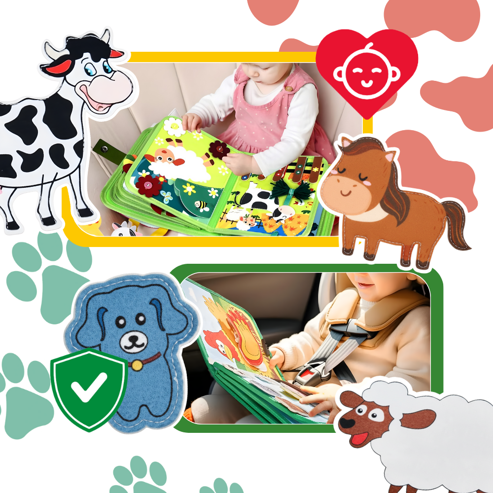 Interactive Farm Velcro Children Book - Ozerty