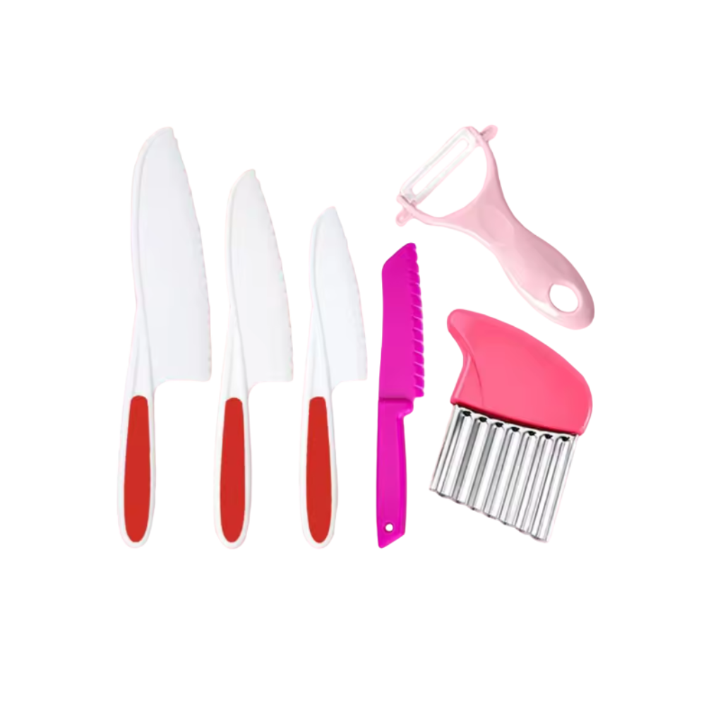 Kid Friendly Kitchen Set Toy -Red - Ozerty