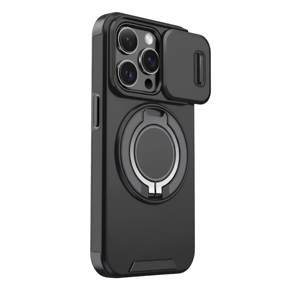 Magnetic Armor Iphone Case -Black - Ozerty