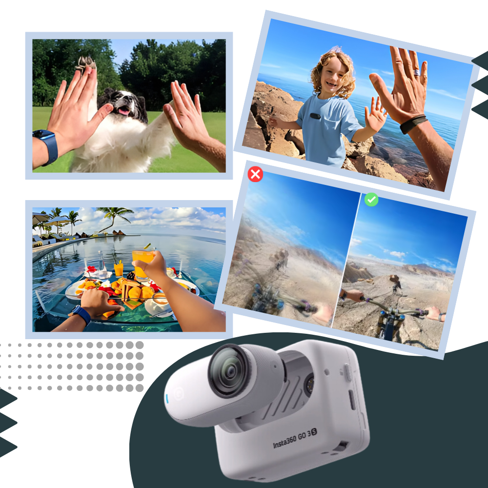 Magnetic Mounting Insta 360 hands Free Camera - Ozerty