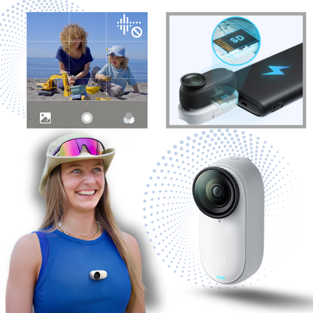 Magnetic Mounting Insta 360 hands Free Camera - Ozerty