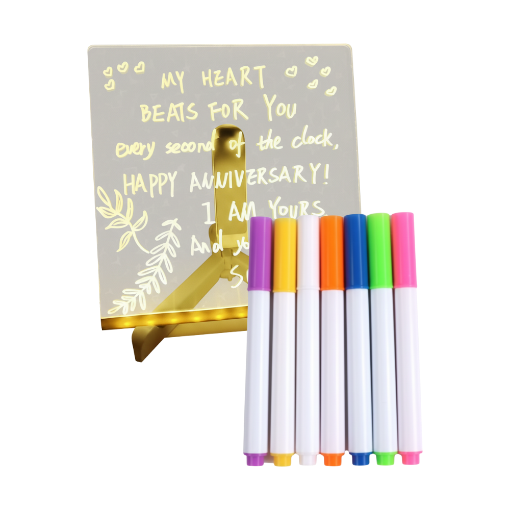 Mesmerizing LED Note Board -15 x 15 cm - Ozerty