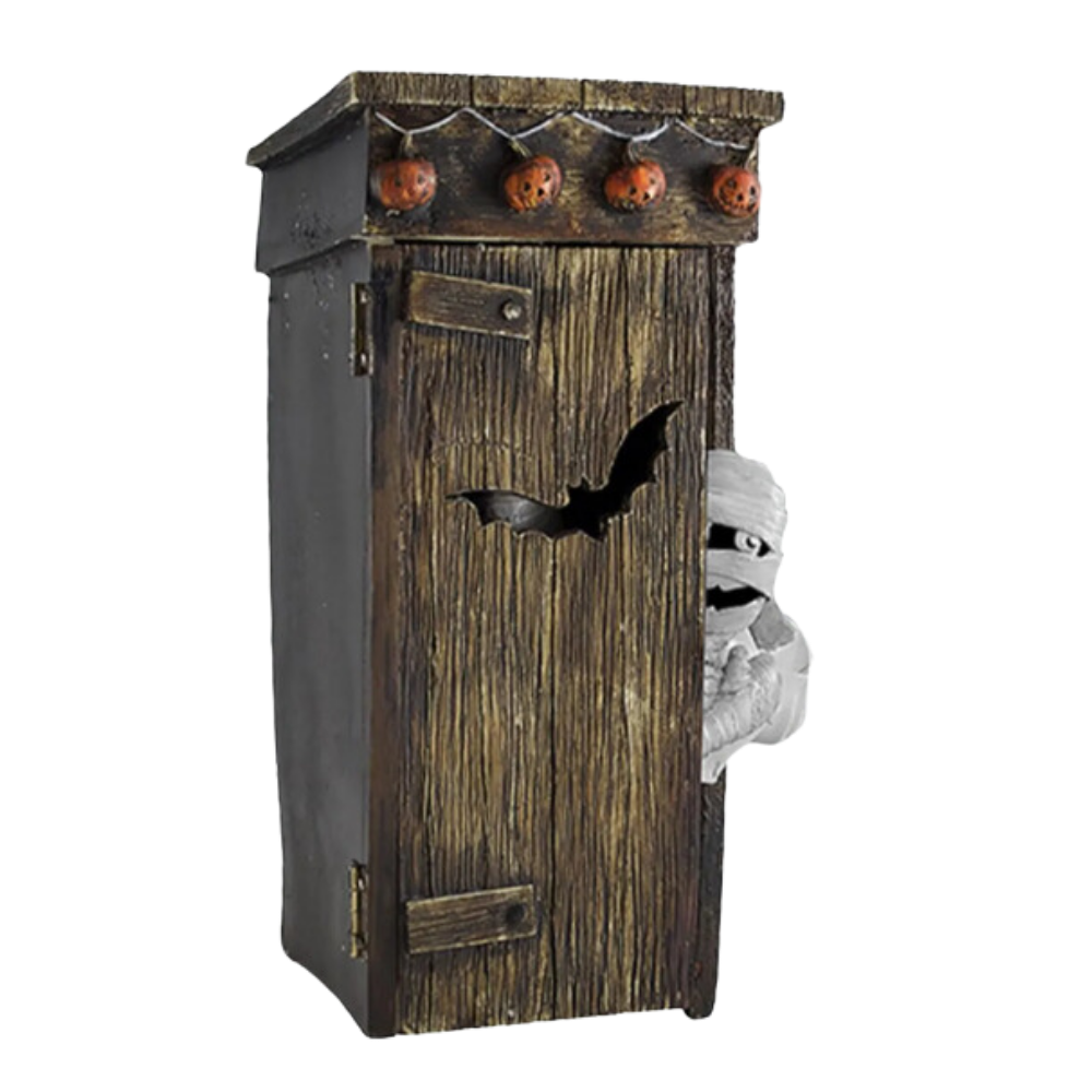 Motion Activated Mummy Halloween Outhouse - Ozerty