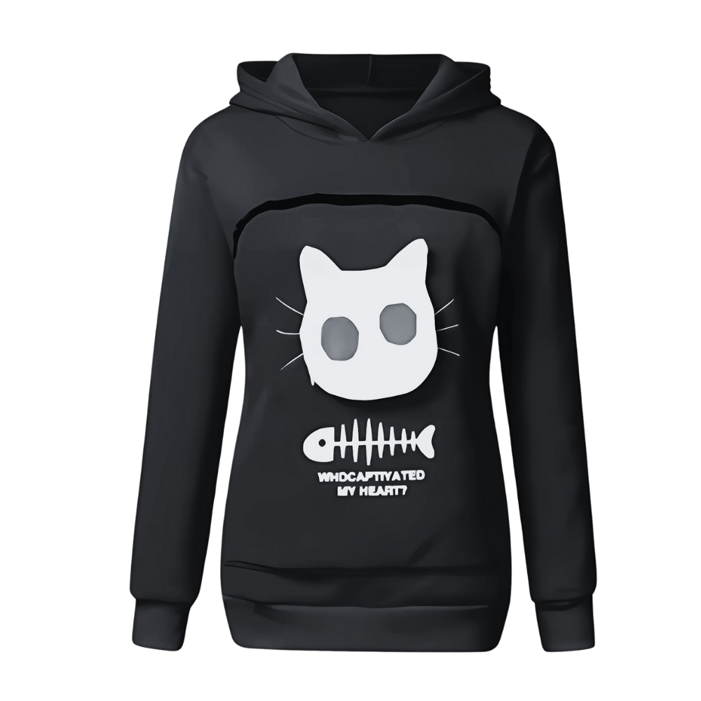 Pet Interaction Enhancer Hoodie -Black - Ozerty