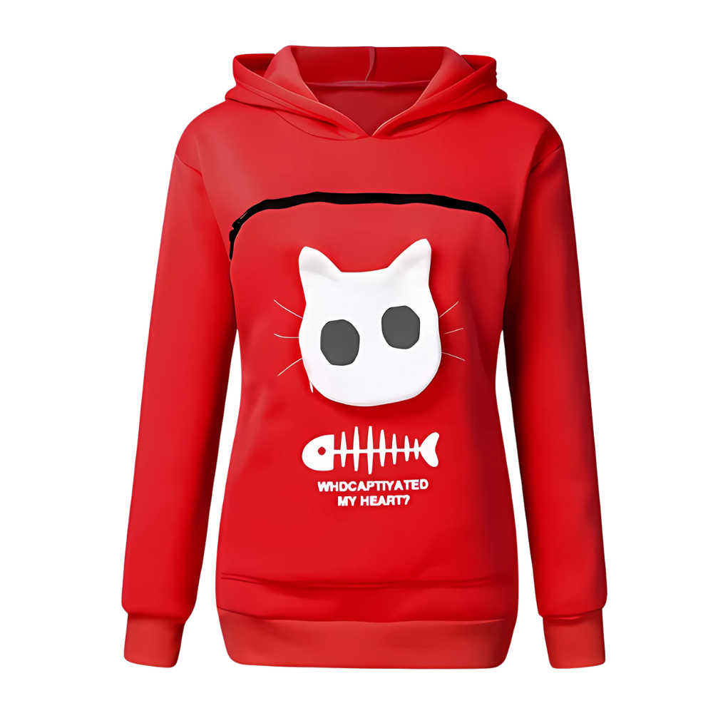 Pet Interaction Enhancer Hoodie -Red - Ozerty