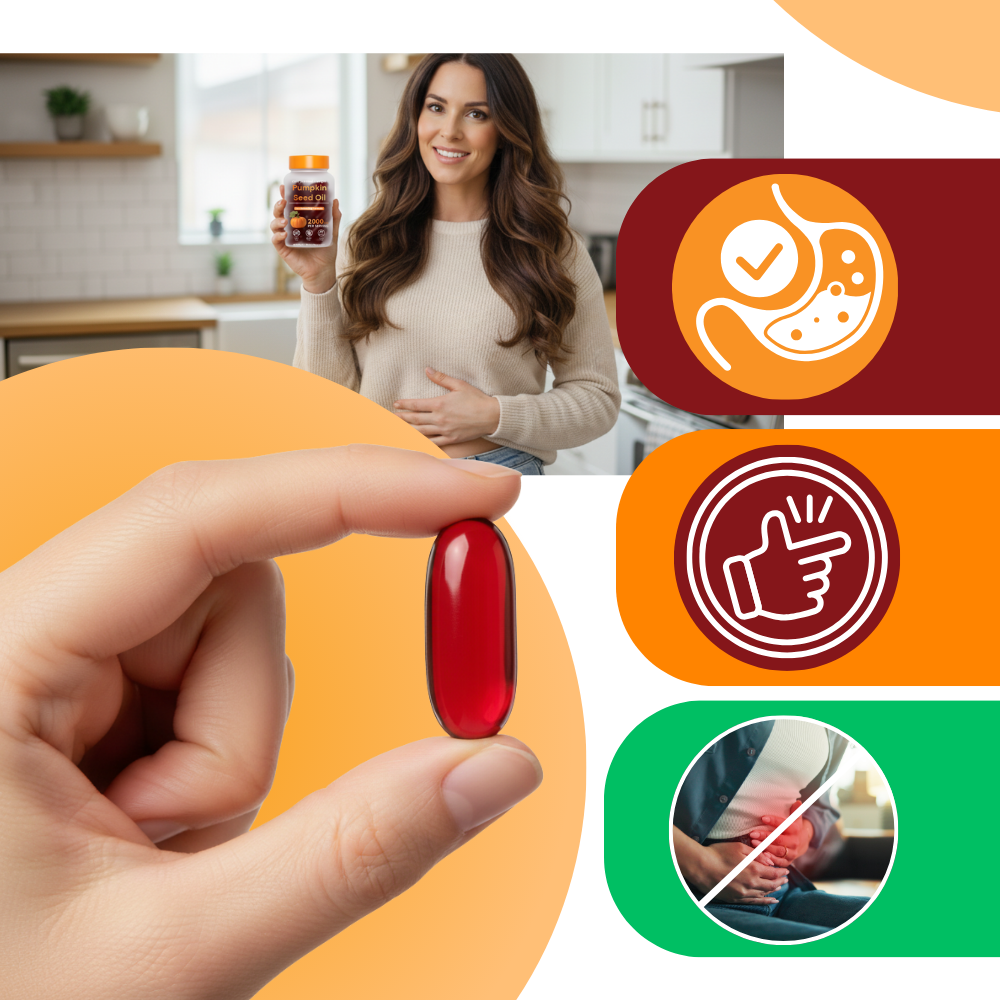 Pumpkin Seeds Oil Soft Gels - Ozerty