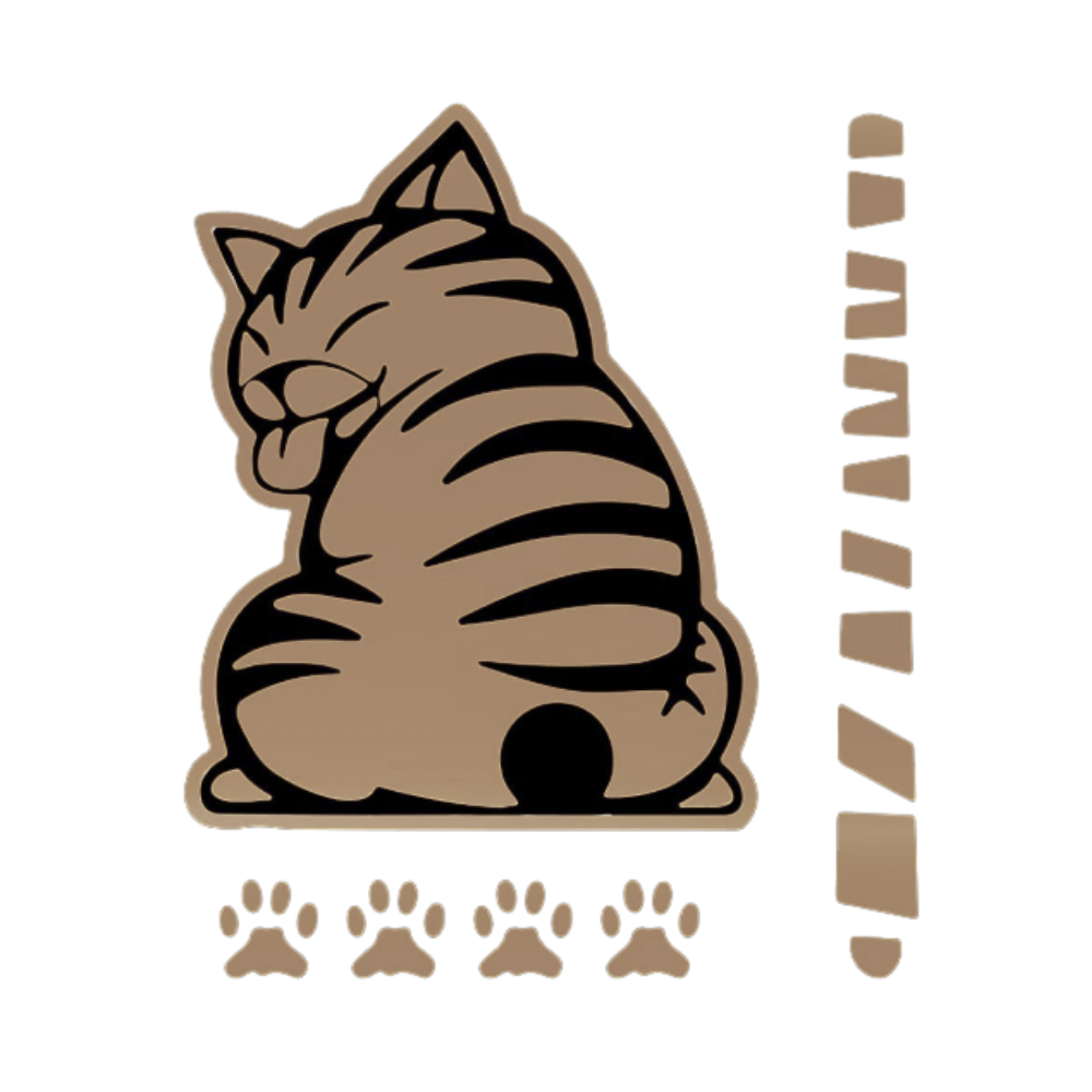 Quirky Cat Wiper Decal - Ozerty