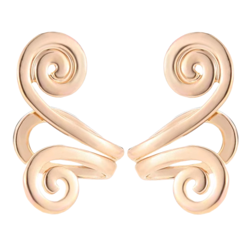 Relaxation Support Non Piercing Earrings -1 Pair Gold - Ozerty