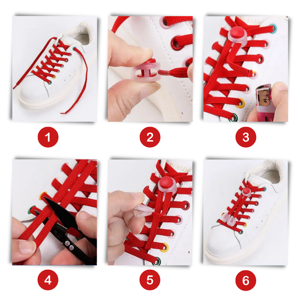 Safe Fashionable Lock Laces - Ozerty