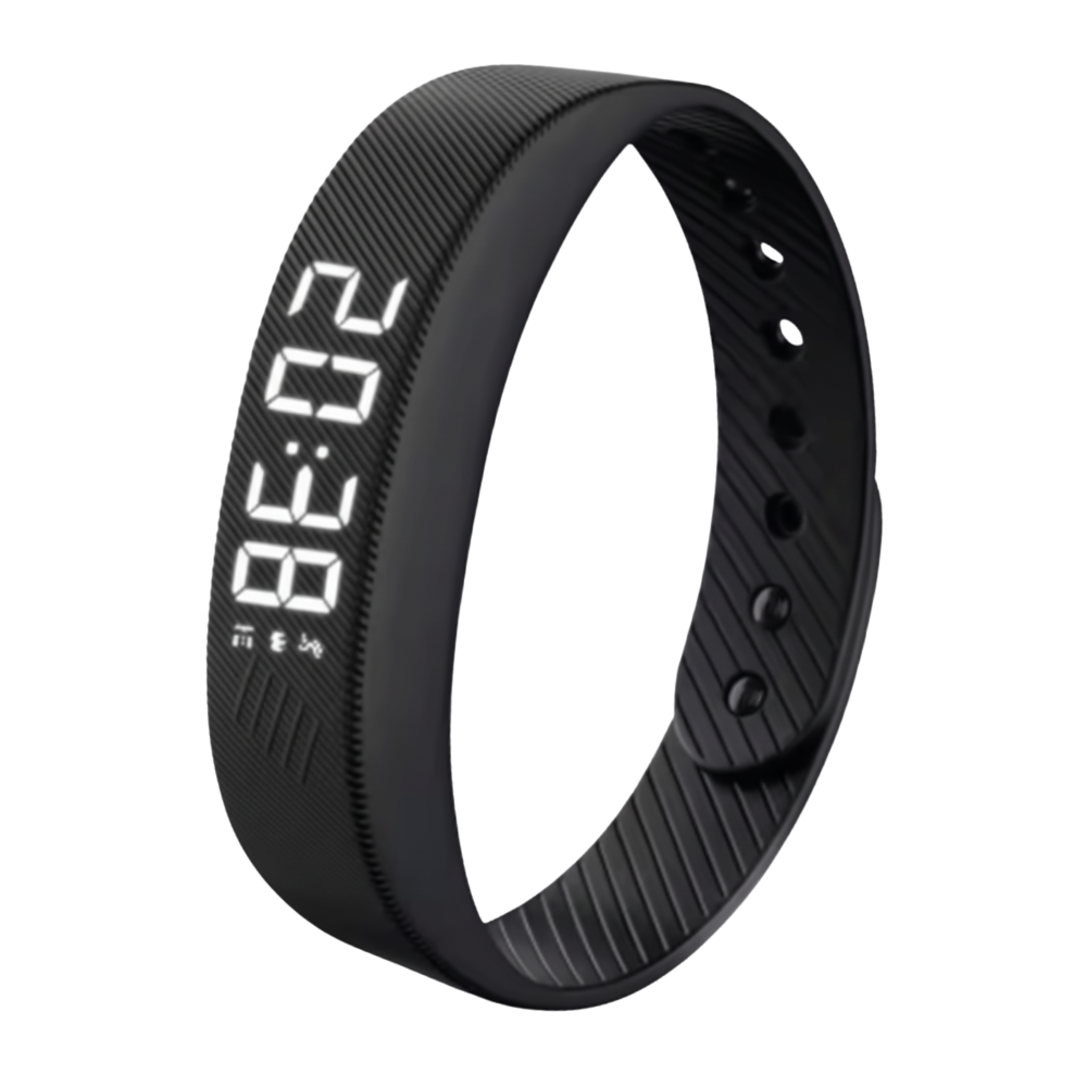 Silent Wake Up Alarm Wristband -Black - Ozerty