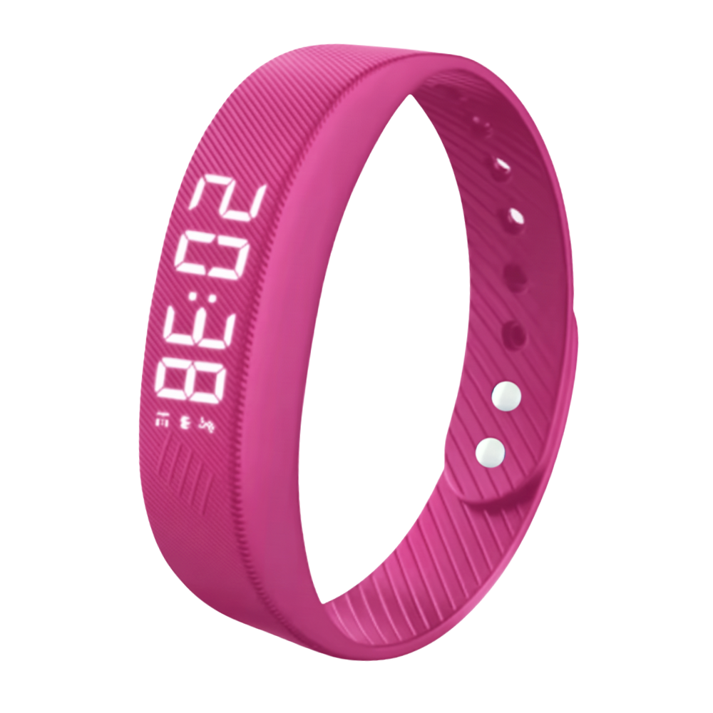 Silent Wake Up Alarm Wristband -Rose Pink - Ozerty