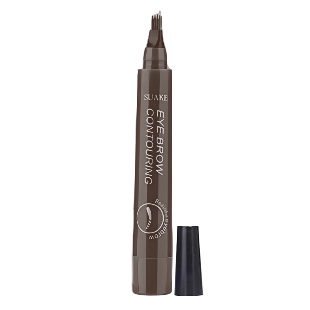 Waterproof Liquid Formula Eyebrow Pen  -Grey Brown - Ozerty