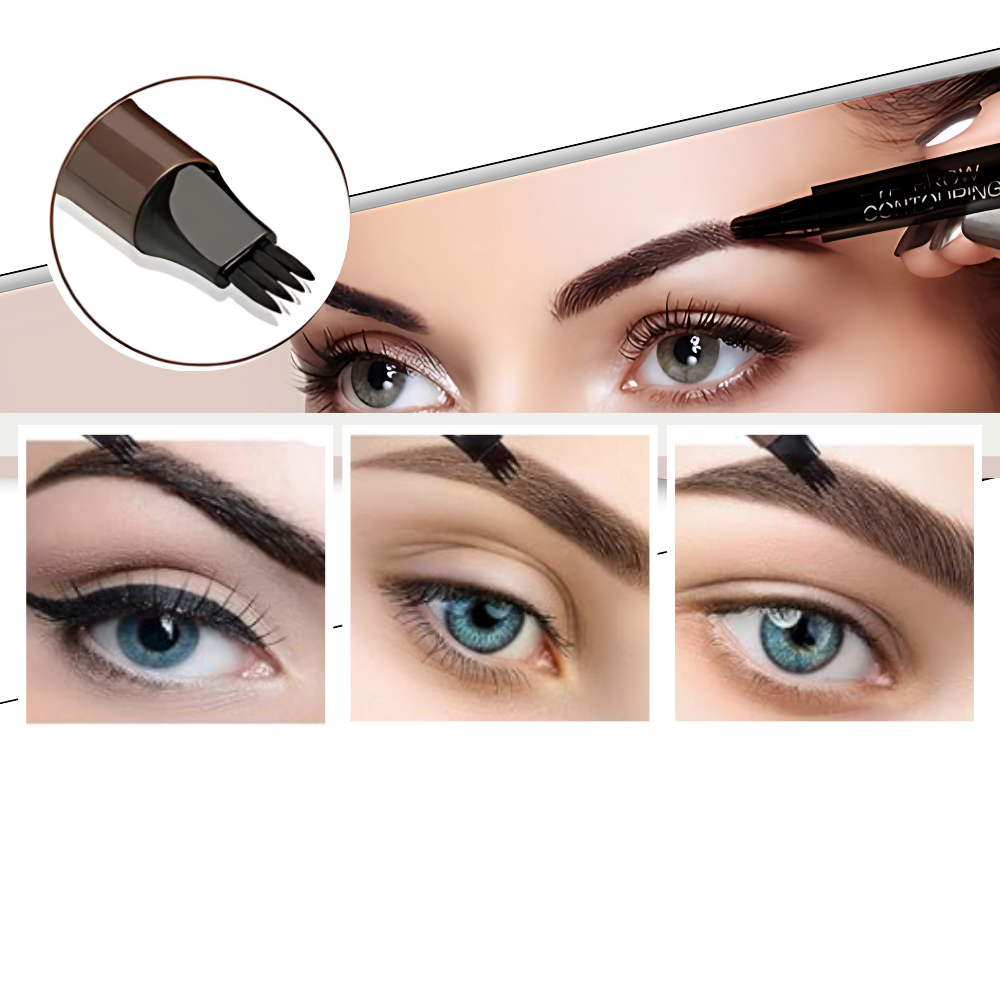 Waterproof Liquid Formula Eyebrow Pen  - Ozerty