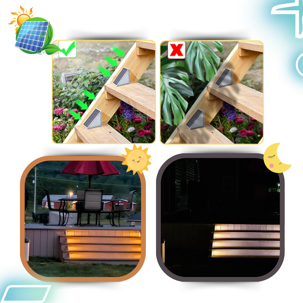 Waterproof Solar Step Lights  - Ozerty