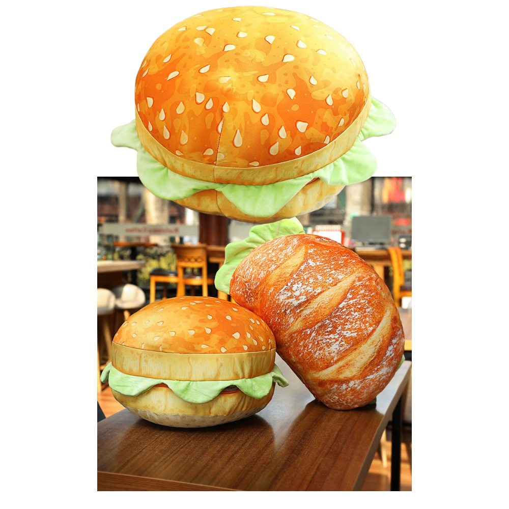 Plush Burger Cushion