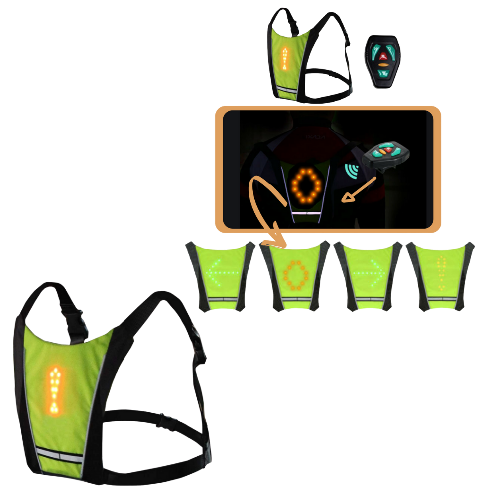 Reflective Cycling Vest With LED