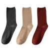 3 Pairs Ribbed Cotton Socks for Women
