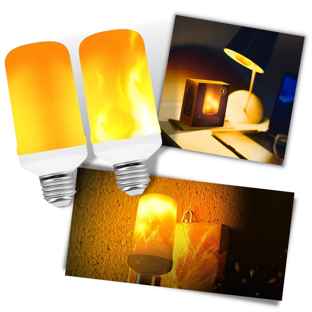 LED Lamp with Flame Effect -