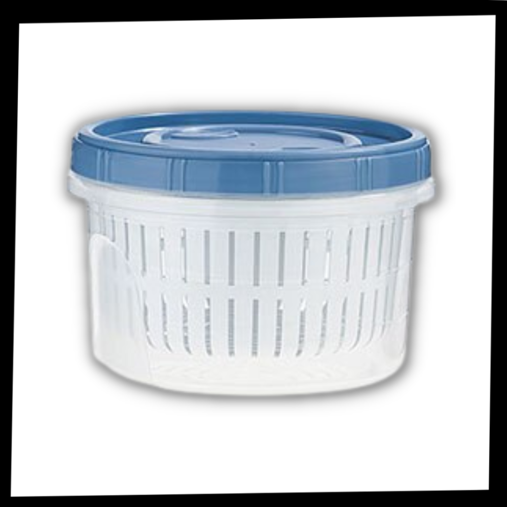 Stackable Food Container with Drainer