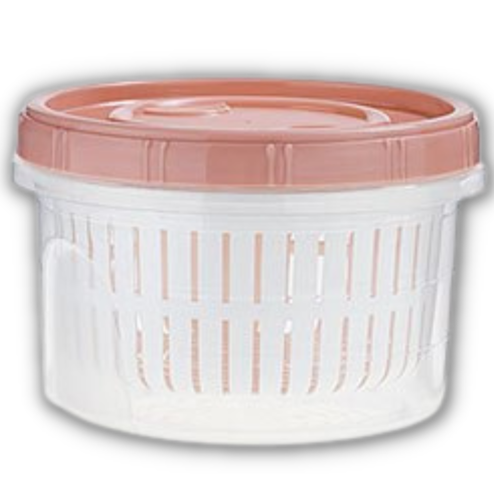 Stackable Food Container with Drainer