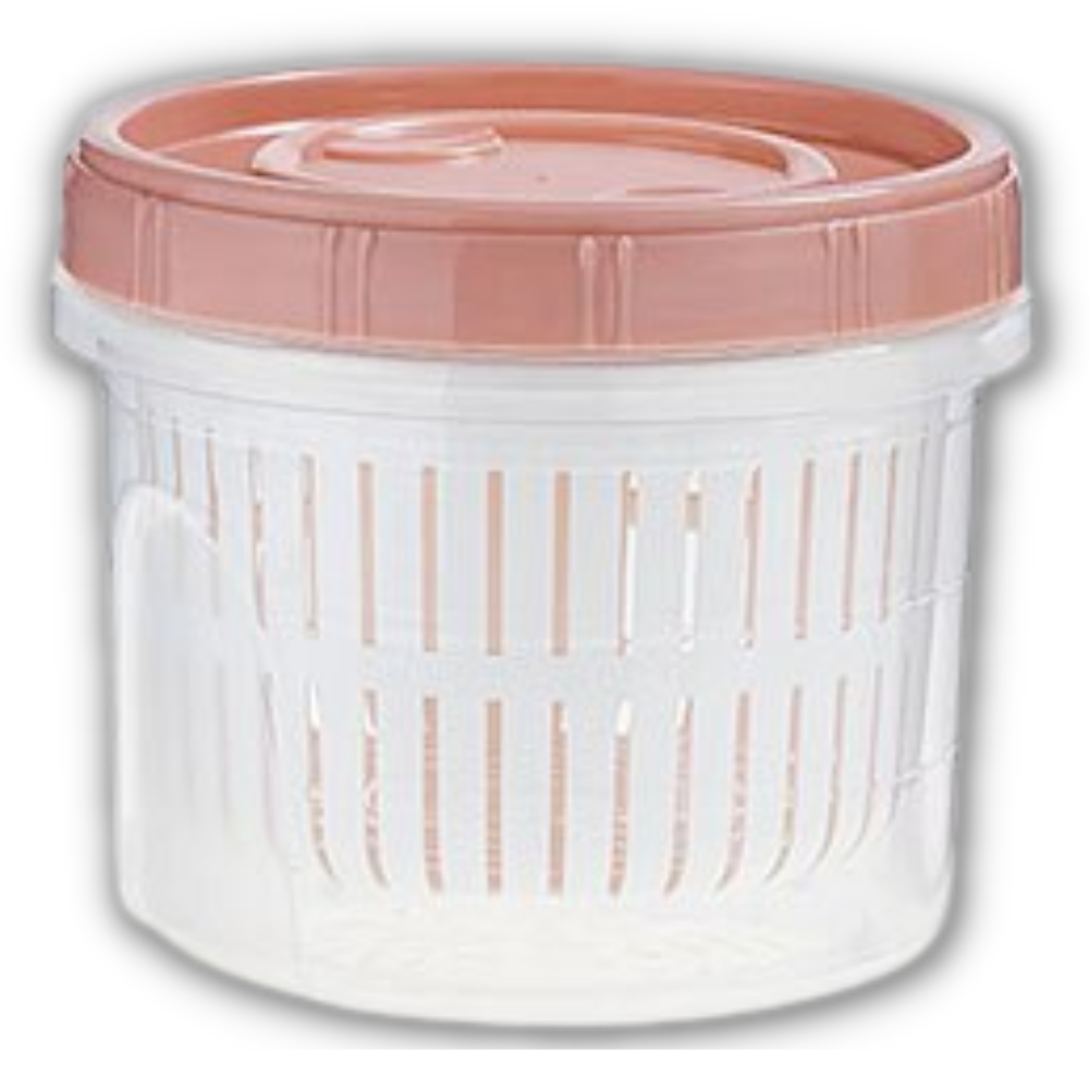 Stackable Food Container with Drainer