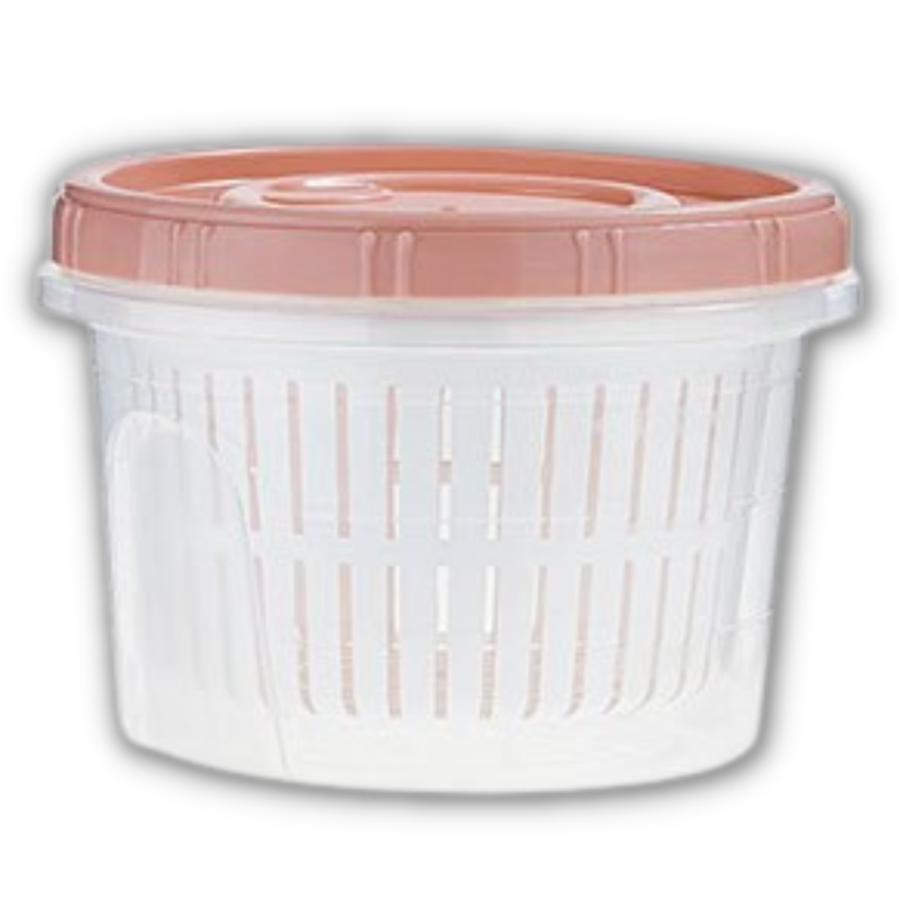 Stackable Food Container with Drainer