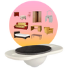 Adhesive Swivel Furniture Wheel