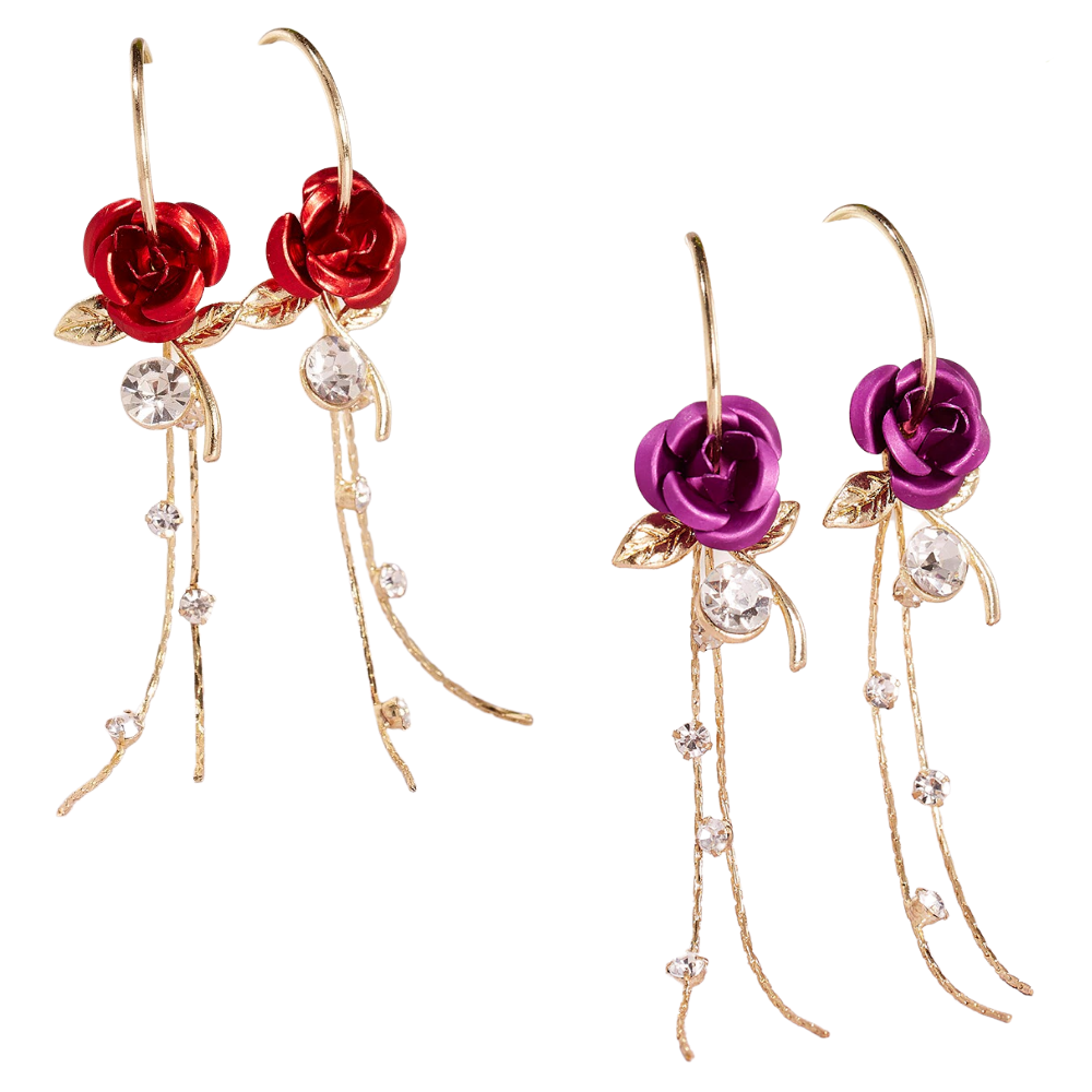 Rose Tassel Earrings