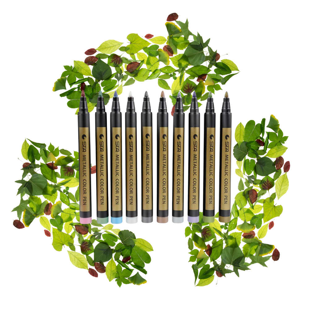 10-Pack Metallic Colour Markers