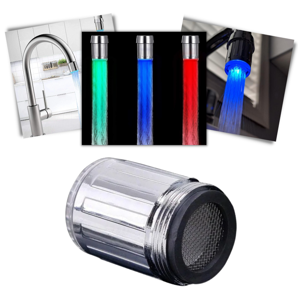 Tap Nozzle With Colour-Changing Temperature Sensor -