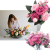 Artificial Silk Peony and Roses Flower Bouquet