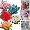 Artificial Silk Peony and Roses Flower Bouquet - Ozerty