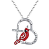 Cardinal Heart Pendant Necklace